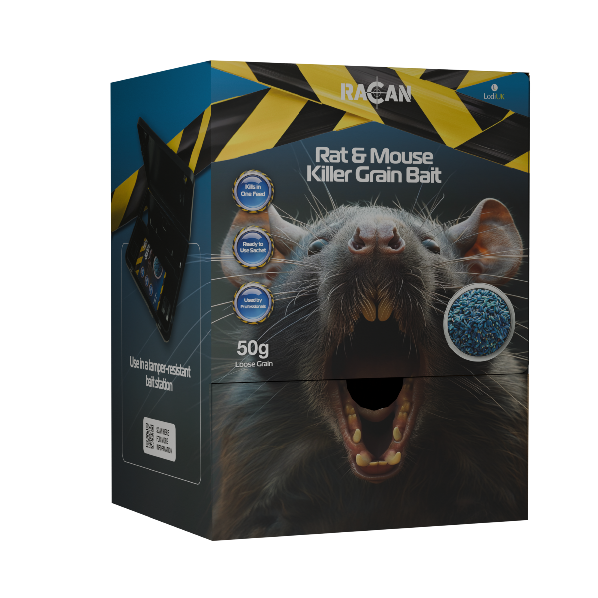 Racan Rat & Mouse Killer Grain Bait Potent Rodent Control Lodi UK